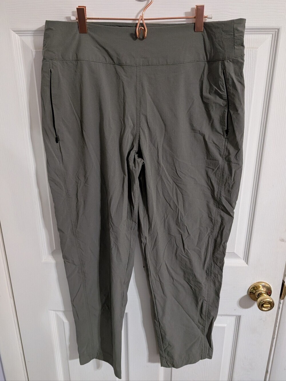 Orvis Womens Pants Green Ripstop Ankle Tech Hiiking Ankle Size 14